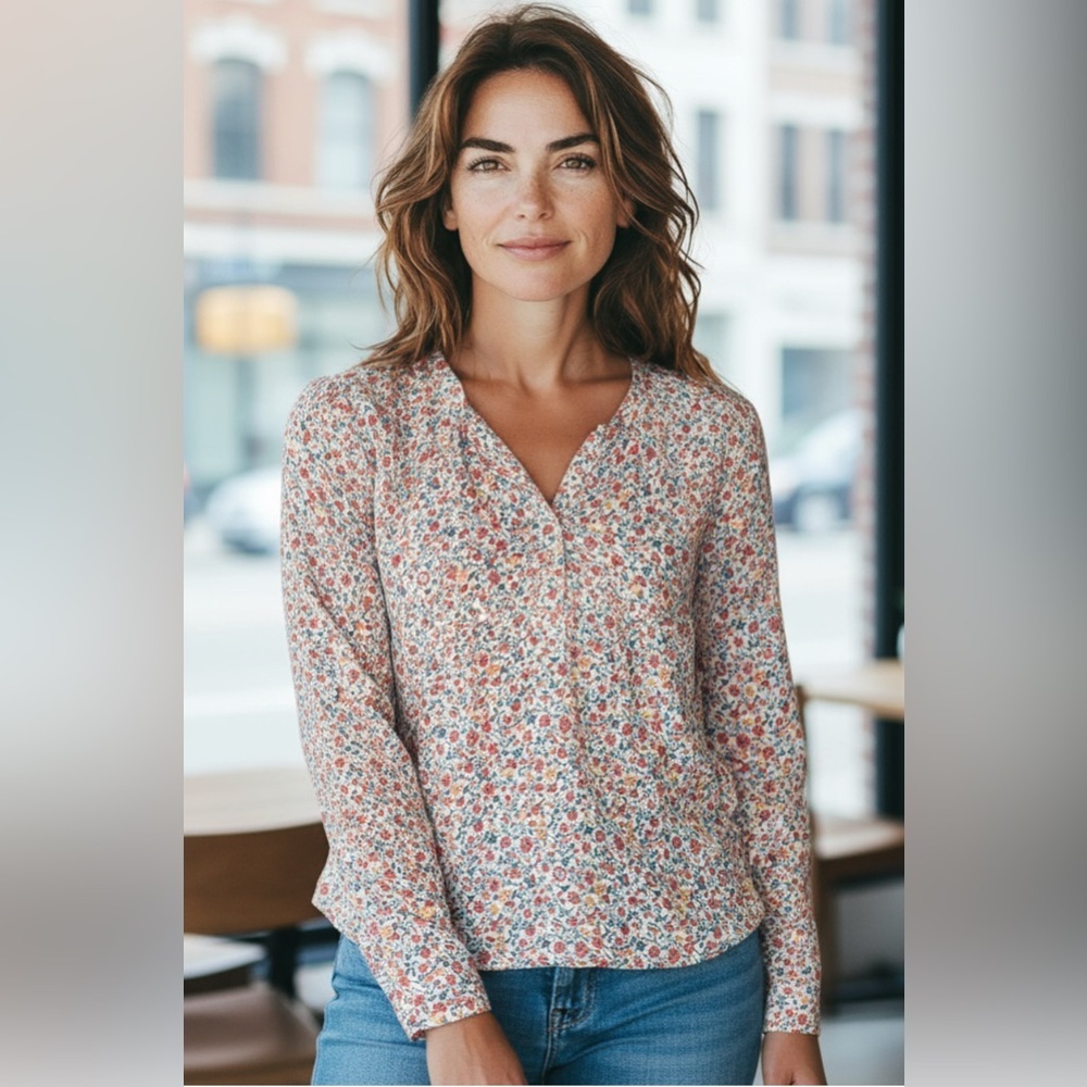 Old Navy Multicolor Floral Blouse